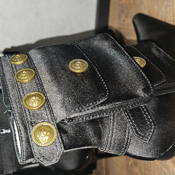 Jeffrey Campbell Elegant Pointed Toe Black Stiletto Zippered Heels Size 8.5 - Picture 9 of 16